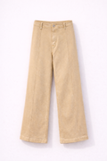 Light Khaki Wide-Leg Pants