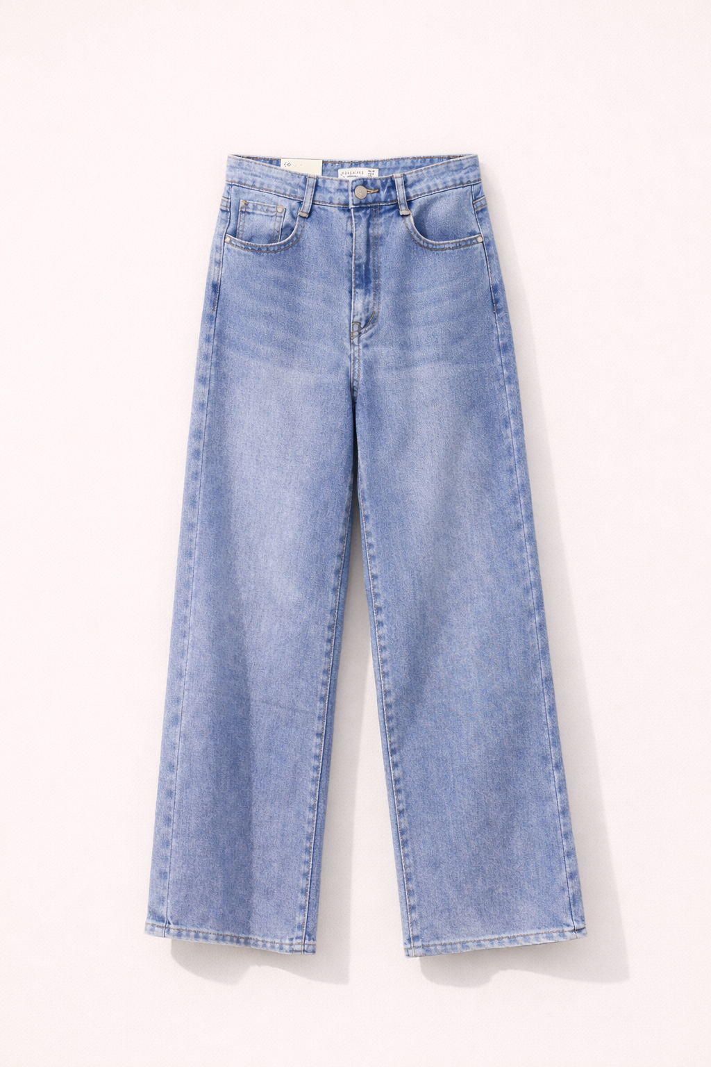 Light Washed Relaxed Straight-Leg Denim Jeans