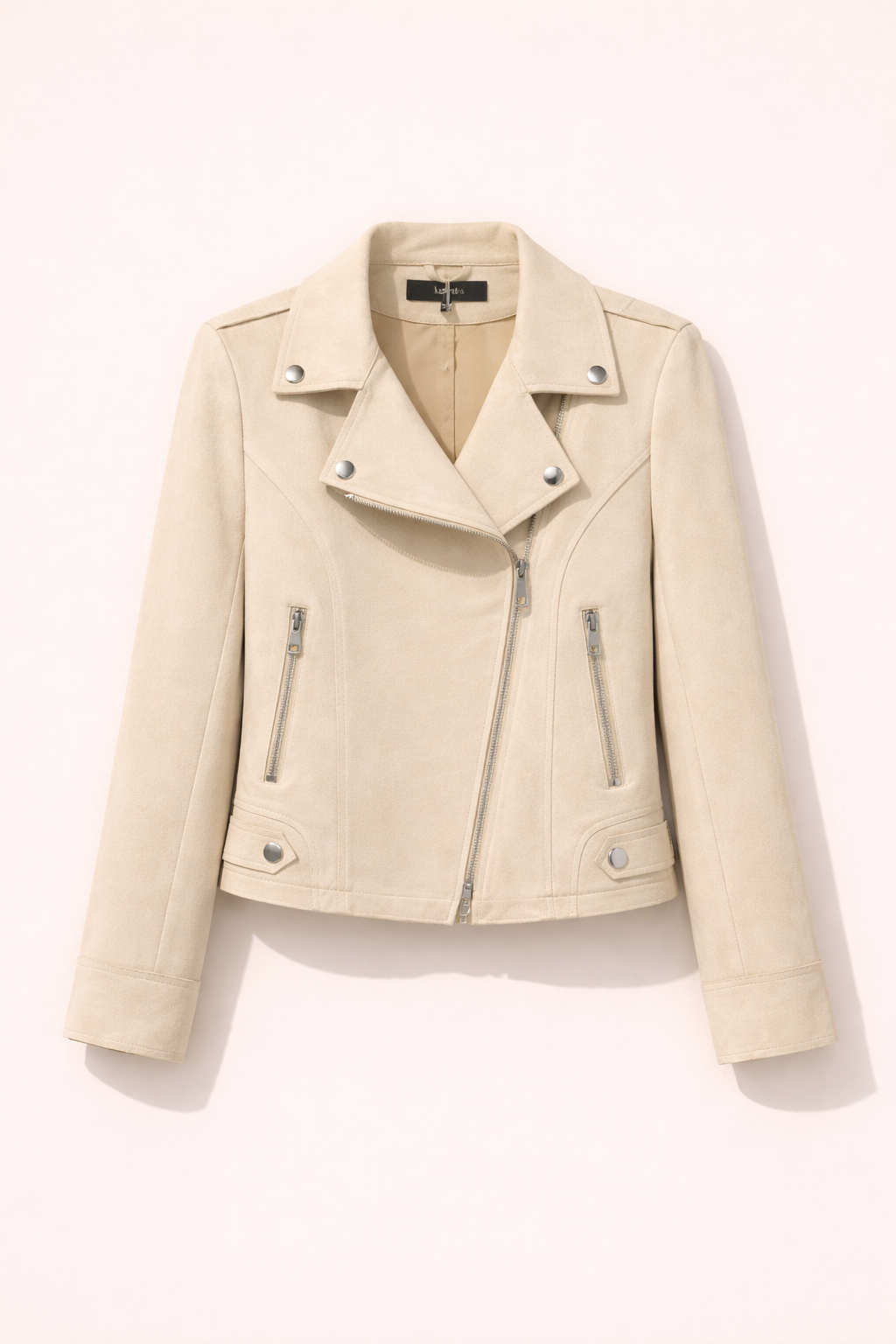 Sand Faux Suede Short Jacket