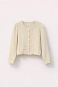 Cream Open-Knit Cardigan