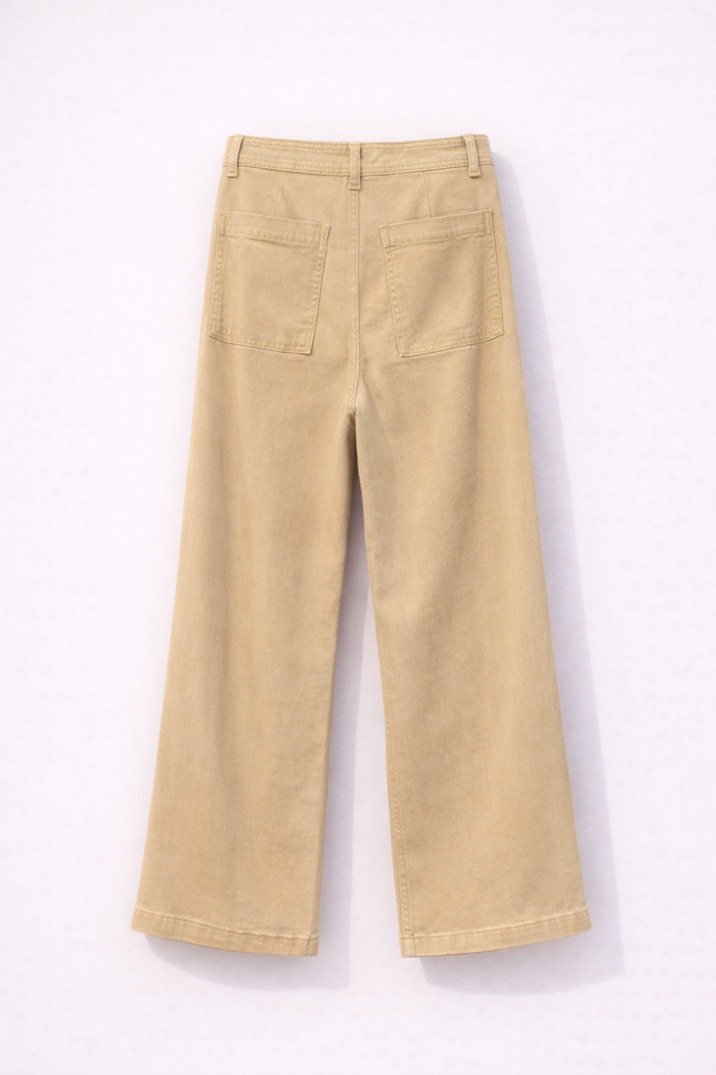 Light Khaki Wide-Leg Pants