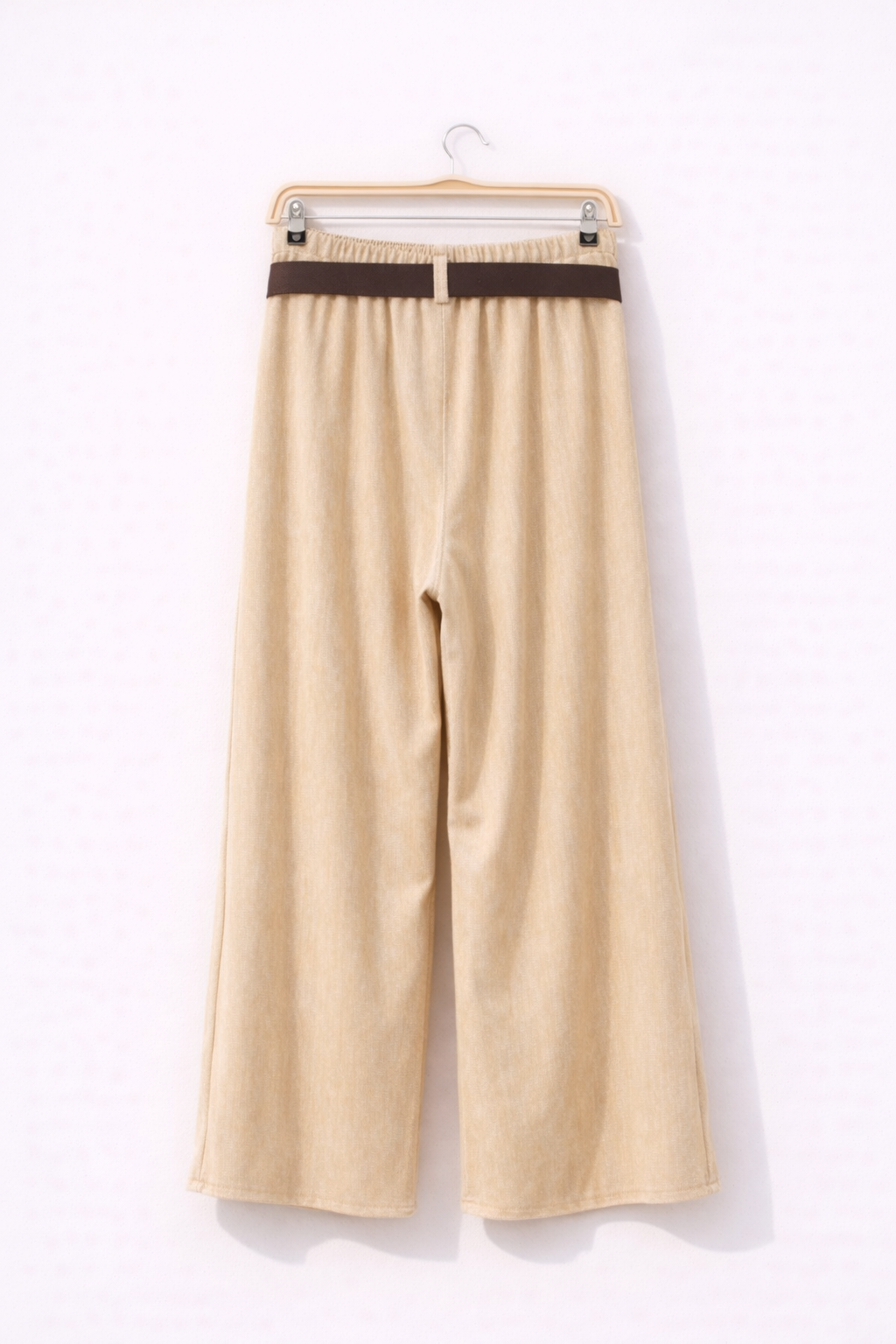 Soft Chenille Wide-Leg Pants in Soft Oat