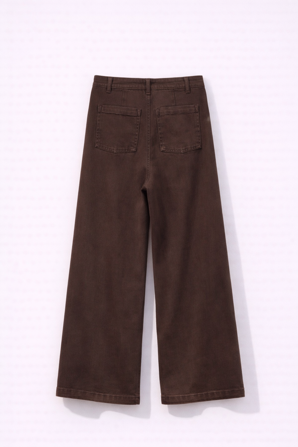 High-Waist Wide-Leg Pants in Reddish Brown