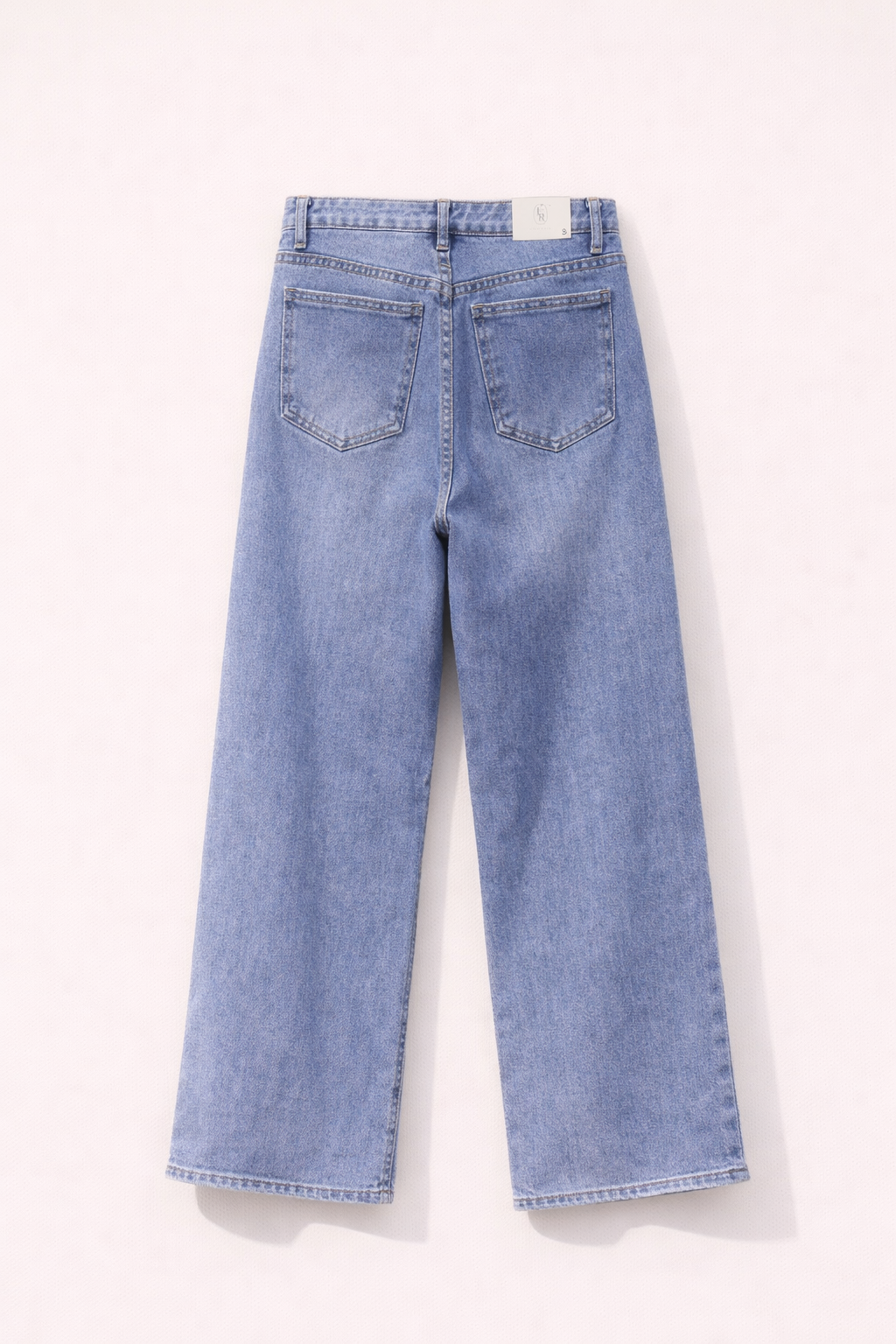 Light Washed Relaxed Straight-Leg Denim Jeans
