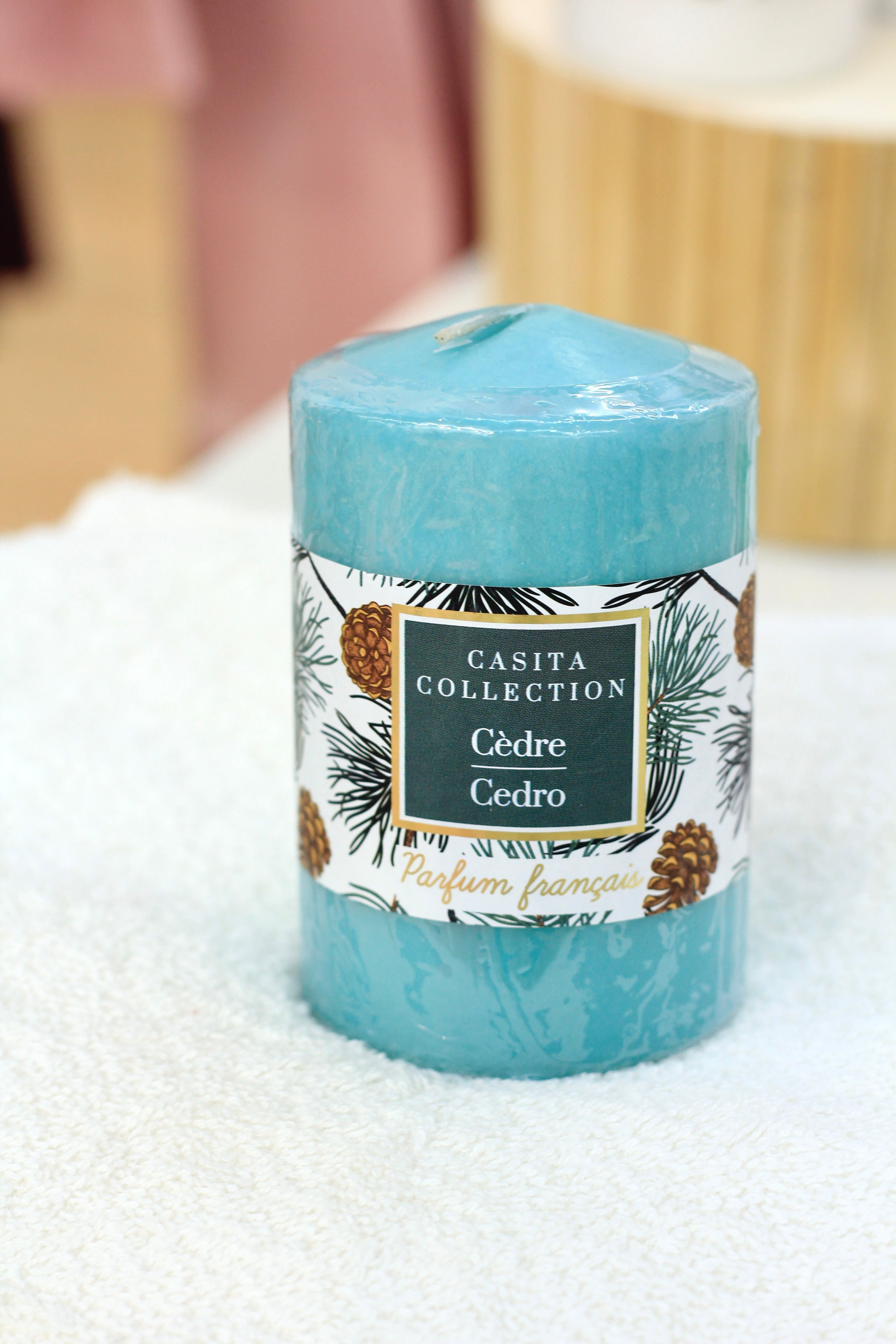 Large Scented Pillar Candle – 9 cm Height × 6.5 cm Diameter | Home Fragrance Decor