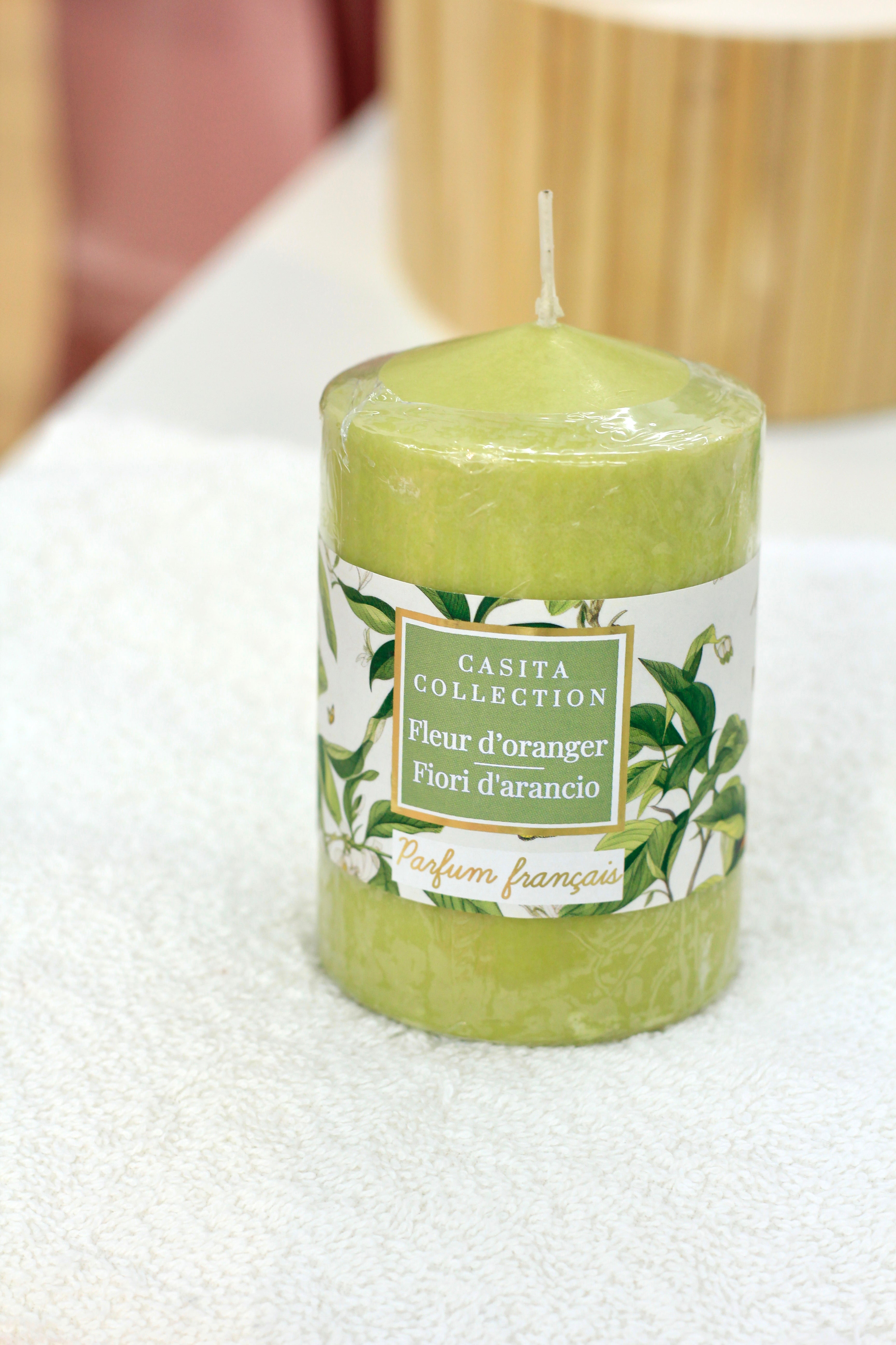Large Scented Pillar Candle – 9 cm Height × 6.5 cm Diameter | Home Fragrance Decor